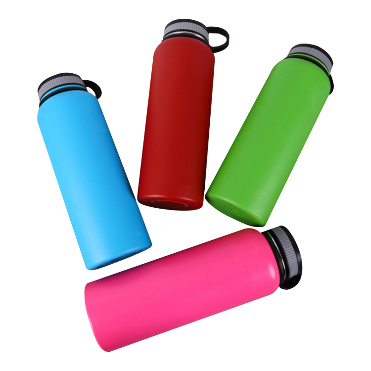 Double Insulated Stainless Steel Sports Flask Water Bottle Strap Vacuum With Handle