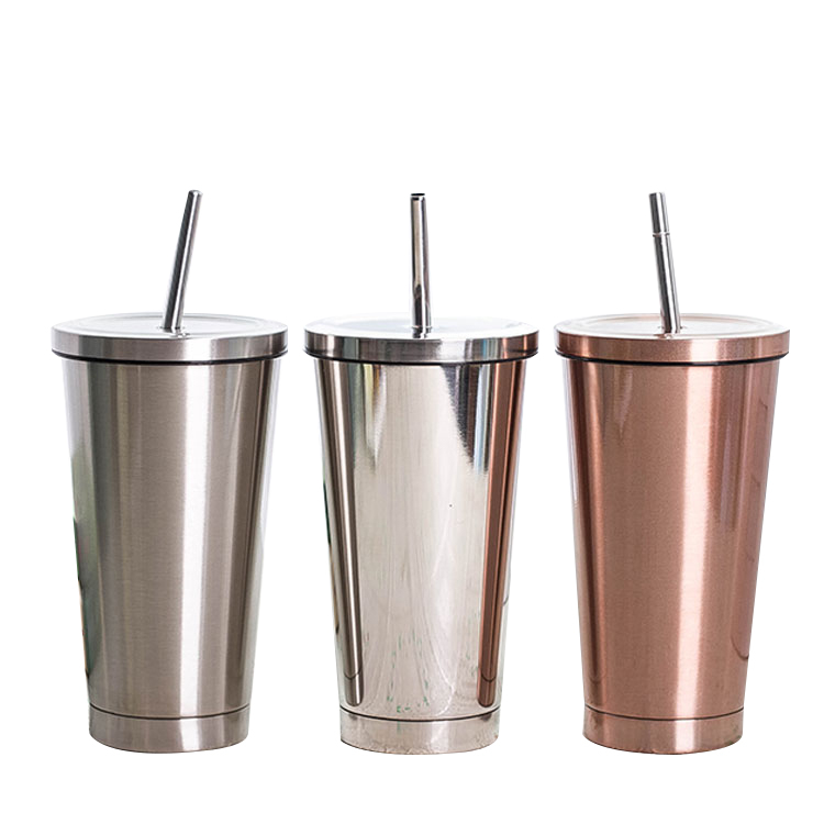 Hot Sale 500ml Thermo Double Wall Stainless Steel Tumbler Straw Cup