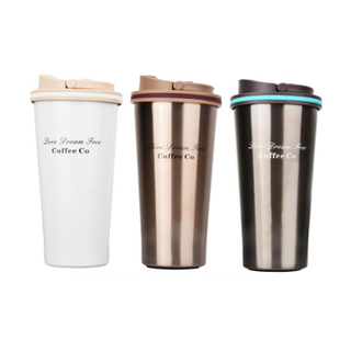Stainless Steel Vacuum Insulated Reusable Coffee Mug Double Wall With Lid