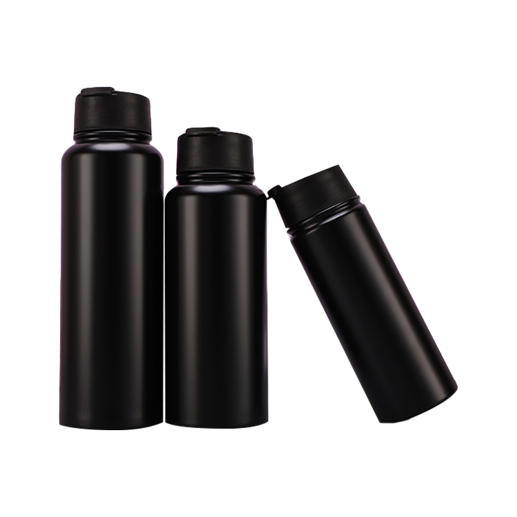 OEM 1000ml Double Wall Vacuum Wide Mouth Stainless Steel Sport Water Bottle With Lid