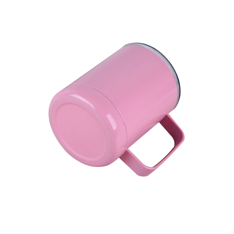 10oz Custom Insulated Stainless Steel Coffee Mug With Handle And Lid