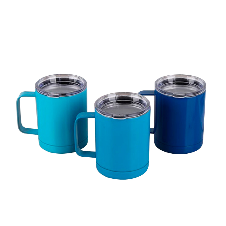 10oz Custom Insulated Stainless Steel Coffee Mug With Handle And Lid