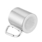 280ml Silver Double Wall Stainless Steel Coffee Cup Insulated Cup Metal Cup With Lid And Carabiner