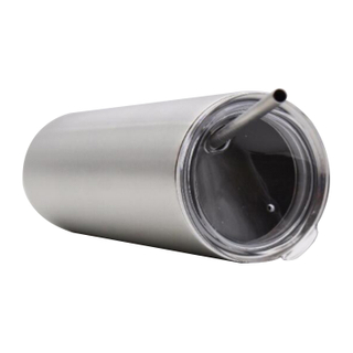 Customized Stainless Steel Insulated 20 oz Skinny Double Walled Tumbler Cups With Straw