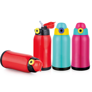 600ml Straw leakproof vacuum insulated kids steel school water bottle bpa free for kids