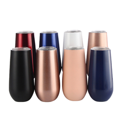 500ml Different Color Powder Coated Stainless Steel Stemless Wine Tumbler With Lid