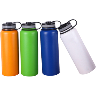 Double Insulated Stainless Steel Sports Flask Water Bottle Strap Vacuum With Handle
